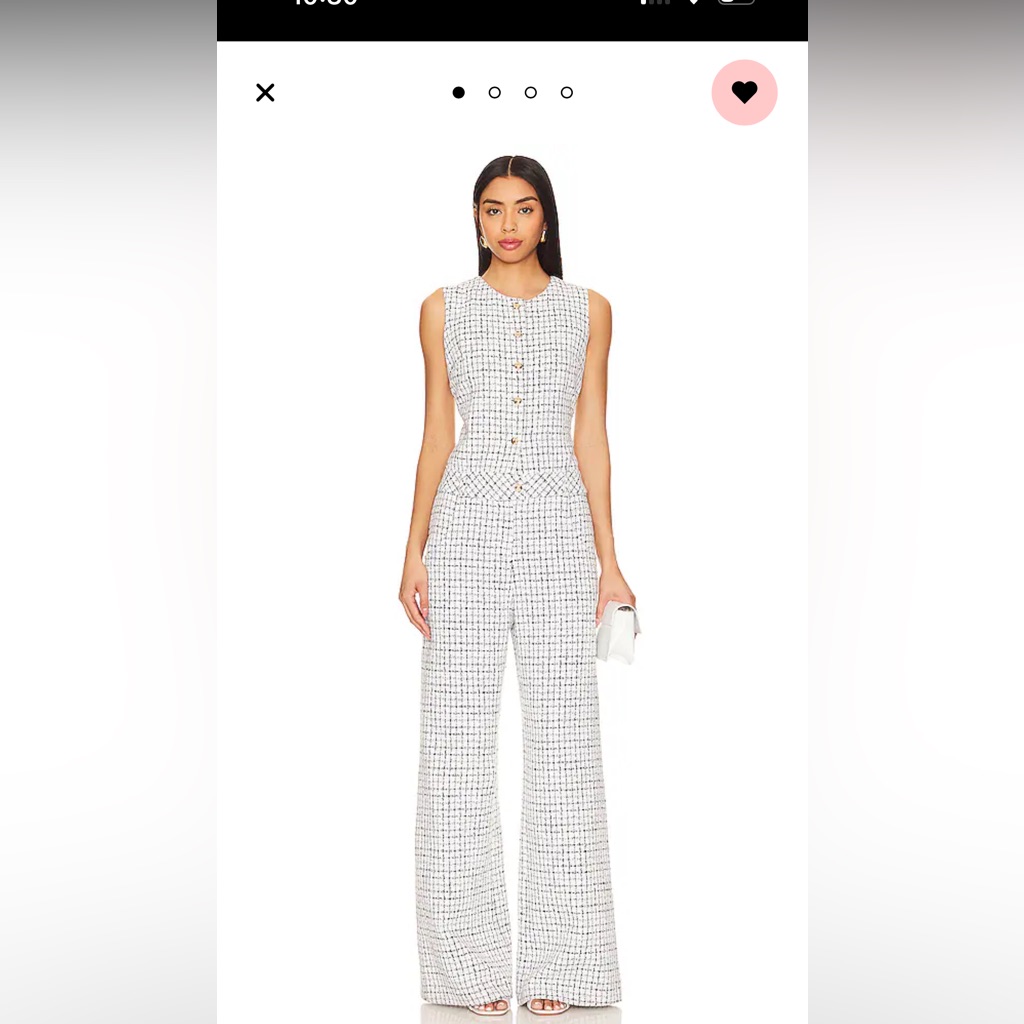Tori Jumpsuit In White & Black Amanda Uprichard
